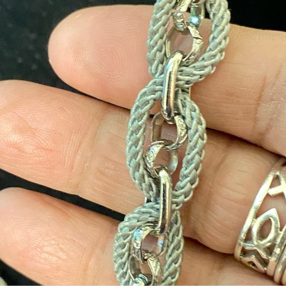 Chico's Double Tiered Wood Rope and Glass Beaded Necklace - Picture 9 of 15